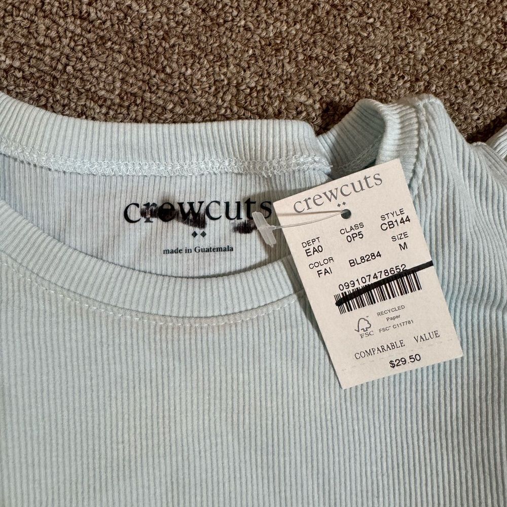 J.Crew Factory Crewcuts Girls' ribbed ruffle-sleeve tee - Picture 3 of 6